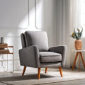 Armchair Fabric Upholstery 85x87x90 cm - Light Gray - Modern Style