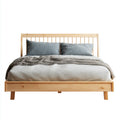 Double Bed Solid Wood Frame 200x150x100 cm – Natural Finish – Modern Design