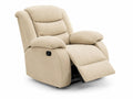 Poltrona reclinabile in tessuto poliestere beige