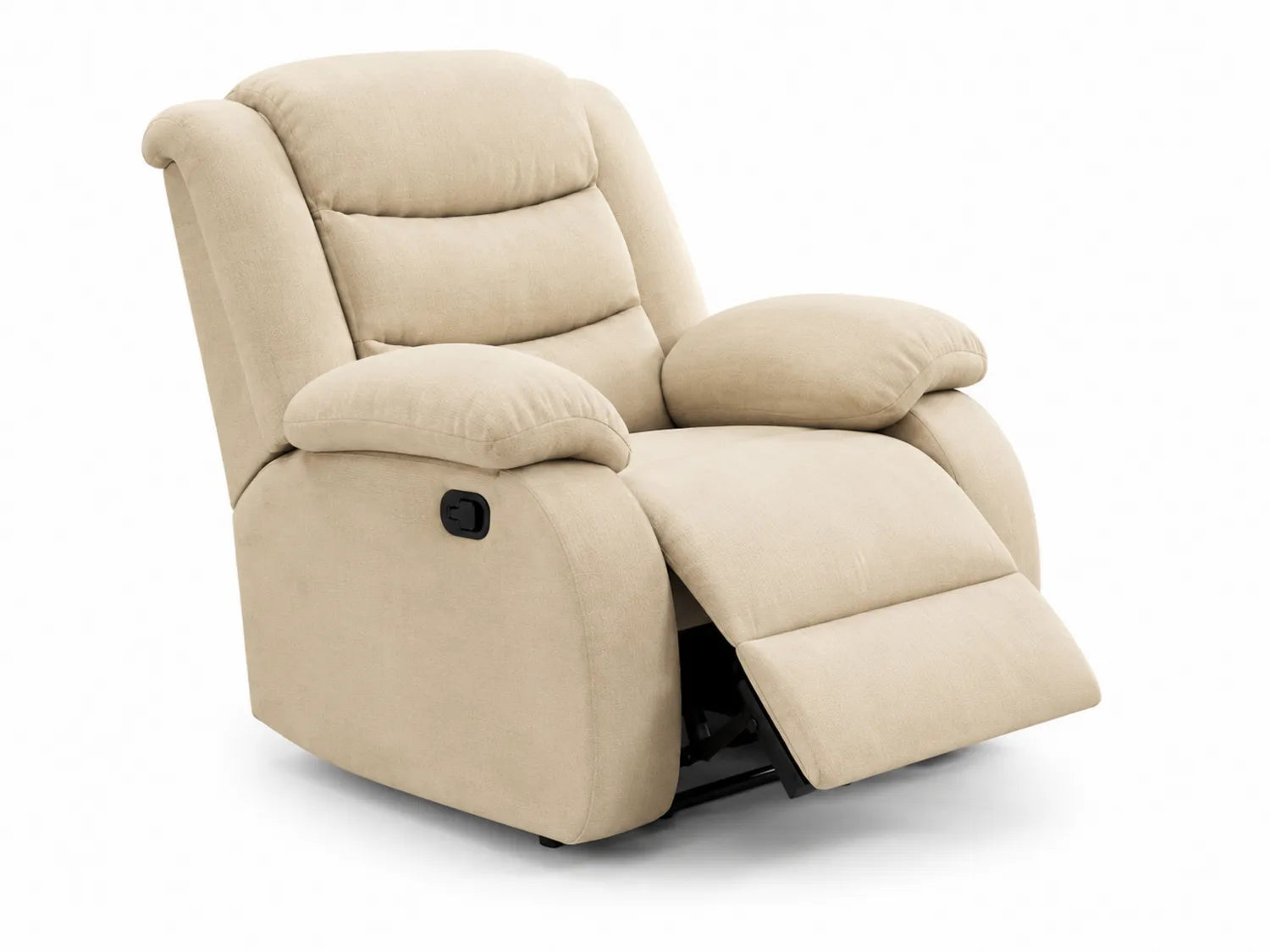 Poltrona reclinabile in tessuto poliestere beige