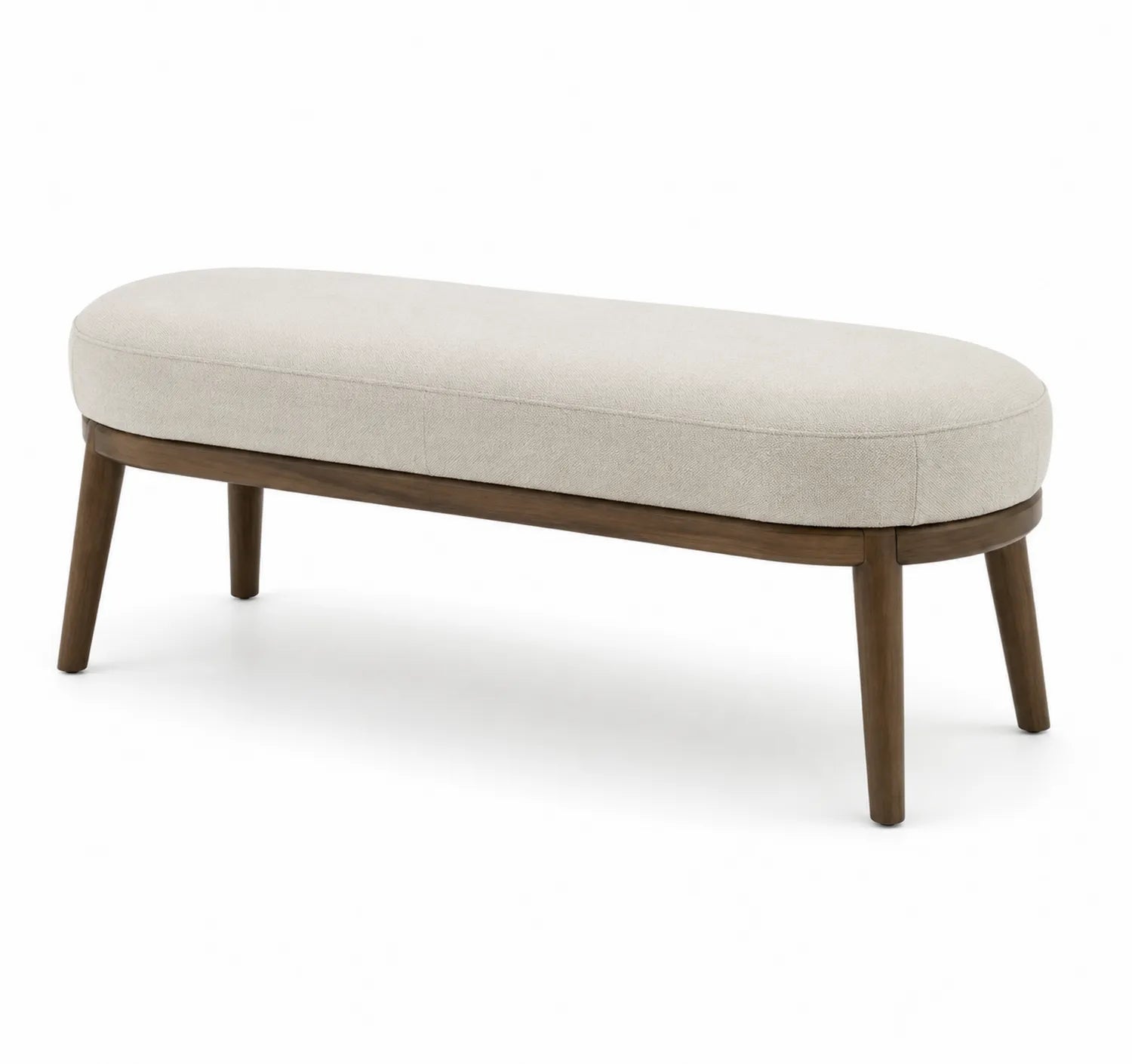 Panca in legno e tessuto Beige