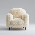 Armchair Faux Fur Upholstery 80x90x85 cm - Cream - Cozy Design