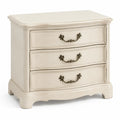 Cassettiera 3 Cassetti Legno Crema 75x40x80 cm