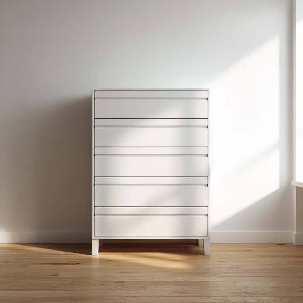 Chest of Drawers 80x40x120 cm - White - Modern Design