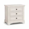 Comodino in legno bianco a 3 cassetti 60x40x70 cm