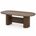 Tavolo da pranzo ovale in legno massello 180x90x75 cm Marrone