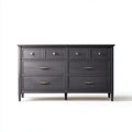 Wooden Chest of Drawers - 120x45x80 cm - Black - Modern Style