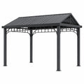Gazebo rettangolare in alluminio con tetto metallico 300x400 cm