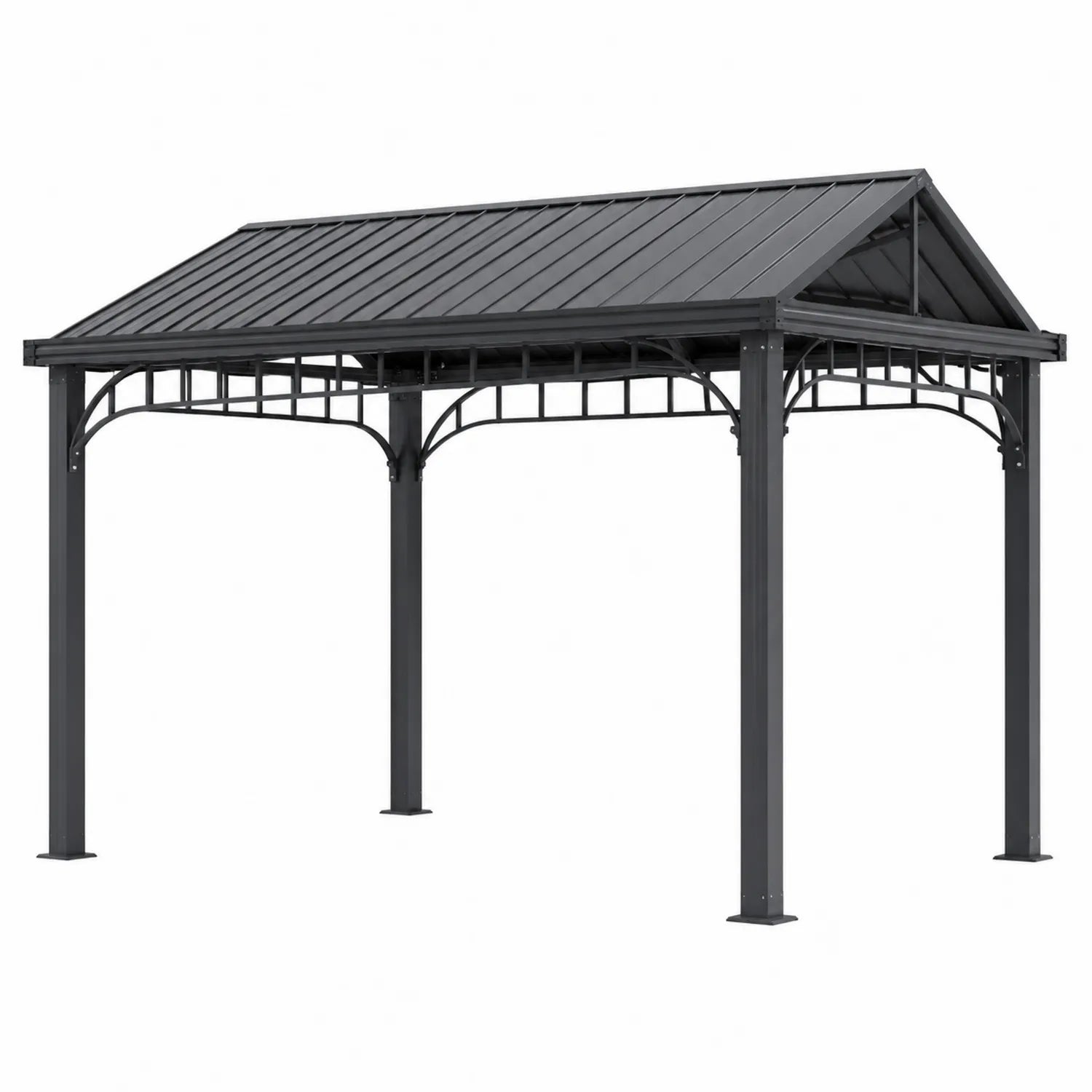 Gazebo rettangolare in alluminio con tetto metallico 300x400 cm
