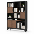 Libreria in MDF Noce e Nero H200xL120xP30cm