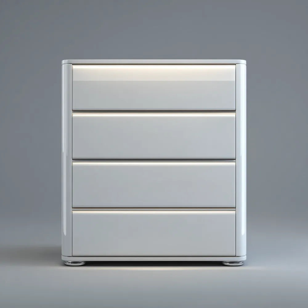 Modern Chest of Drawers 80x40x95 cm - White - High-Quality Wood