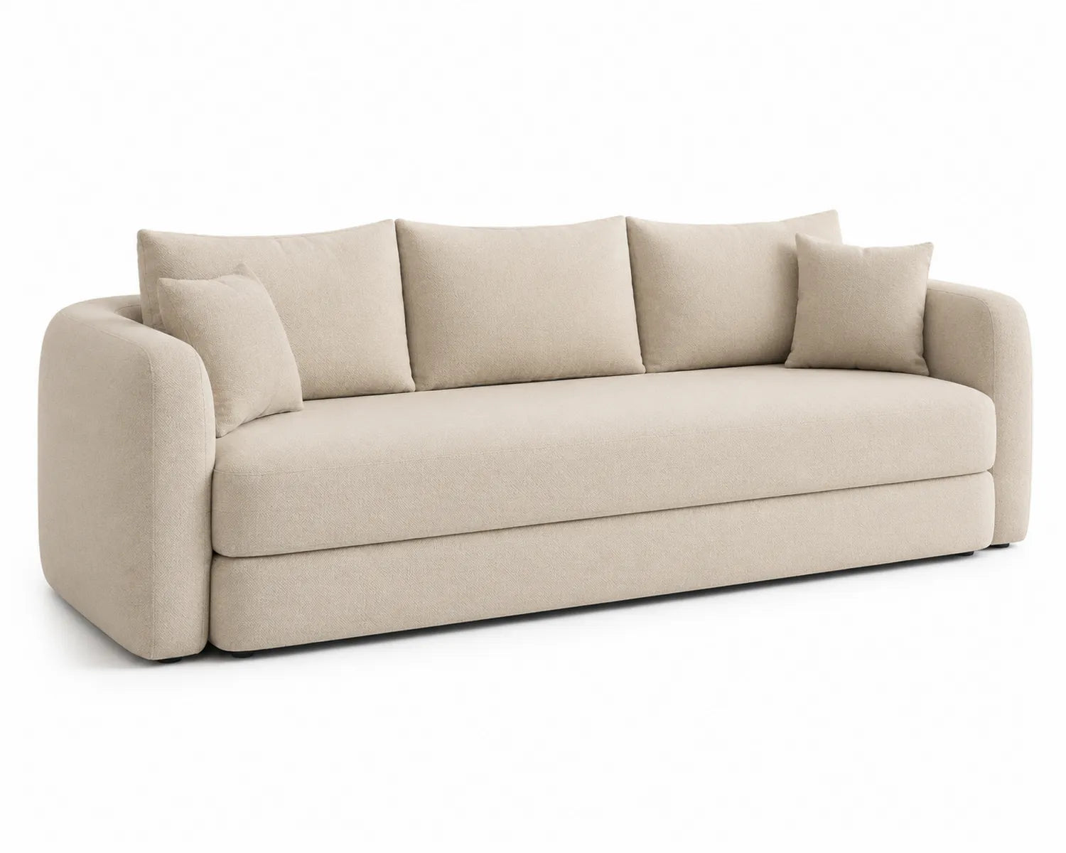 Divano in Tessuto a 3 Posti Beige