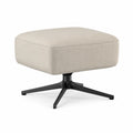 Pouf quadrato in tessuto con base in metallo
