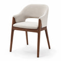 Sedia in Legno e Tessuto Beige