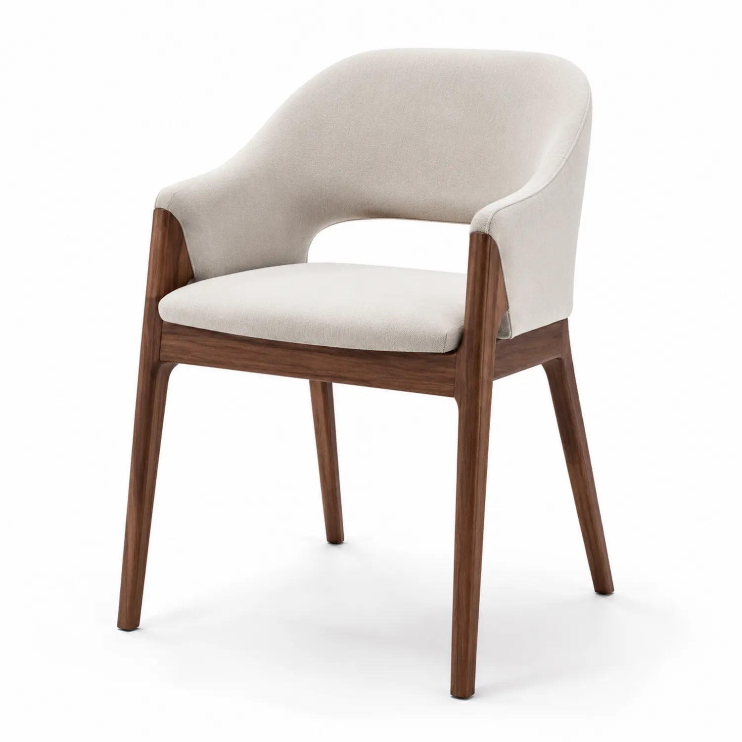 Sedia in Legno e Tessuto Beige