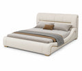 Letto Matrimoniale in Pelle Sintetica Bianco 200x160 cm