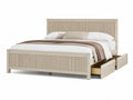 Letto matrimoniale in legno con cassetti Beige 200x160