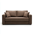 Sofa Set Fabric Upholstery 200x90x85 cm - Brown - Modern Design