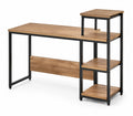 Scrivania in MDF e Metallo con Ripiani 120x60x75 cm