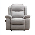 Recliner Chair Fabric Upholstery 90x100x100 cm - Light Gray - Modern Style