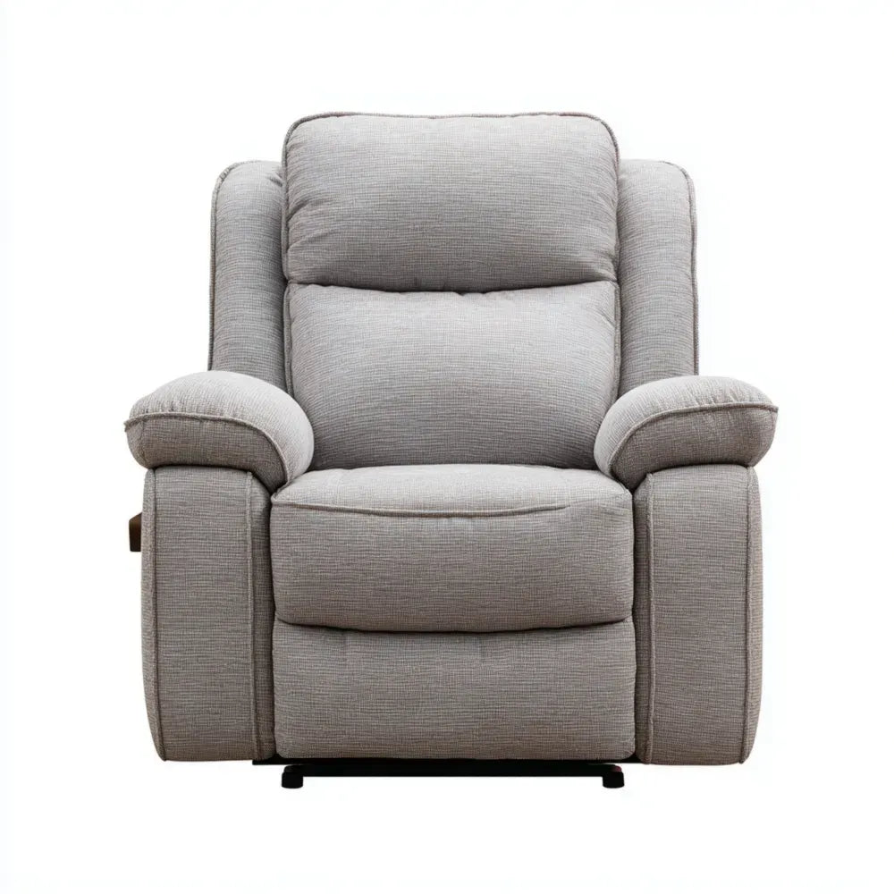 Recliner Chair Fabric Upholstery 90x100x100 cm - Light Gray - Modern Style