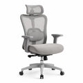Sedia ergonomica con schienale in rete grigia