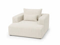Divano modulare a due posti in velluto a coste beige