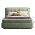 Upholstered Double Bed Velvet 200x150x120 cm - Light Green - Modern Design