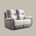 Recliner Sofa Faux Leather 150x90x100 cm - Gray/White - Modern Comfort