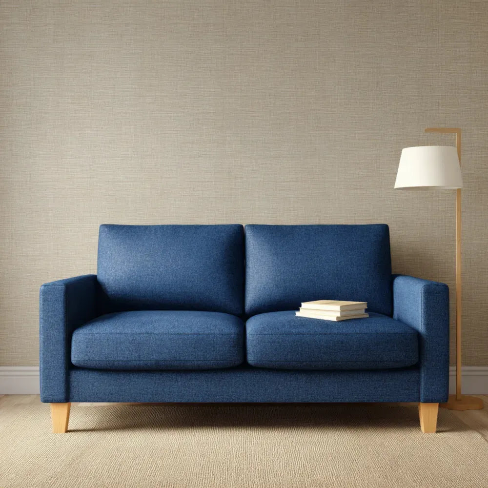 Two-Seater Fabric Sofa 150x90x85 cm - Blue - Modern Design