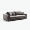 Modern Sofa Set Fabric Upholstered 200x100x80 cm - Dark Gray